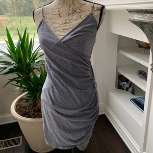 Ash blue crossover mini dress
